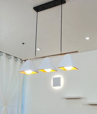 트리오 3등 펜던트조명, 인테리어 식탁등, LED 식탁조명 (화이트)