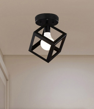 큐브 1등 베란다조명, 현관센서등[화이트, 블랙]