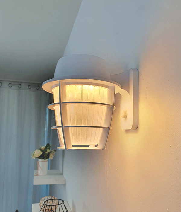 포모스 세로형 외부벽등, LED외부등, 외등 (15W 실내외겸용 블랙 화이트)