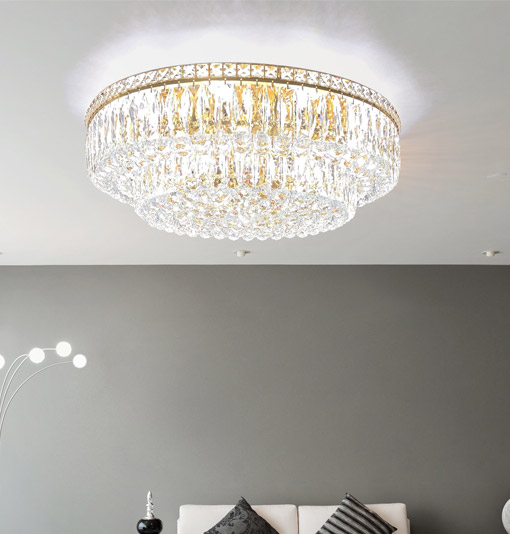 밍크골드 원형 16등 대형 크리스탈거실등 거실전등